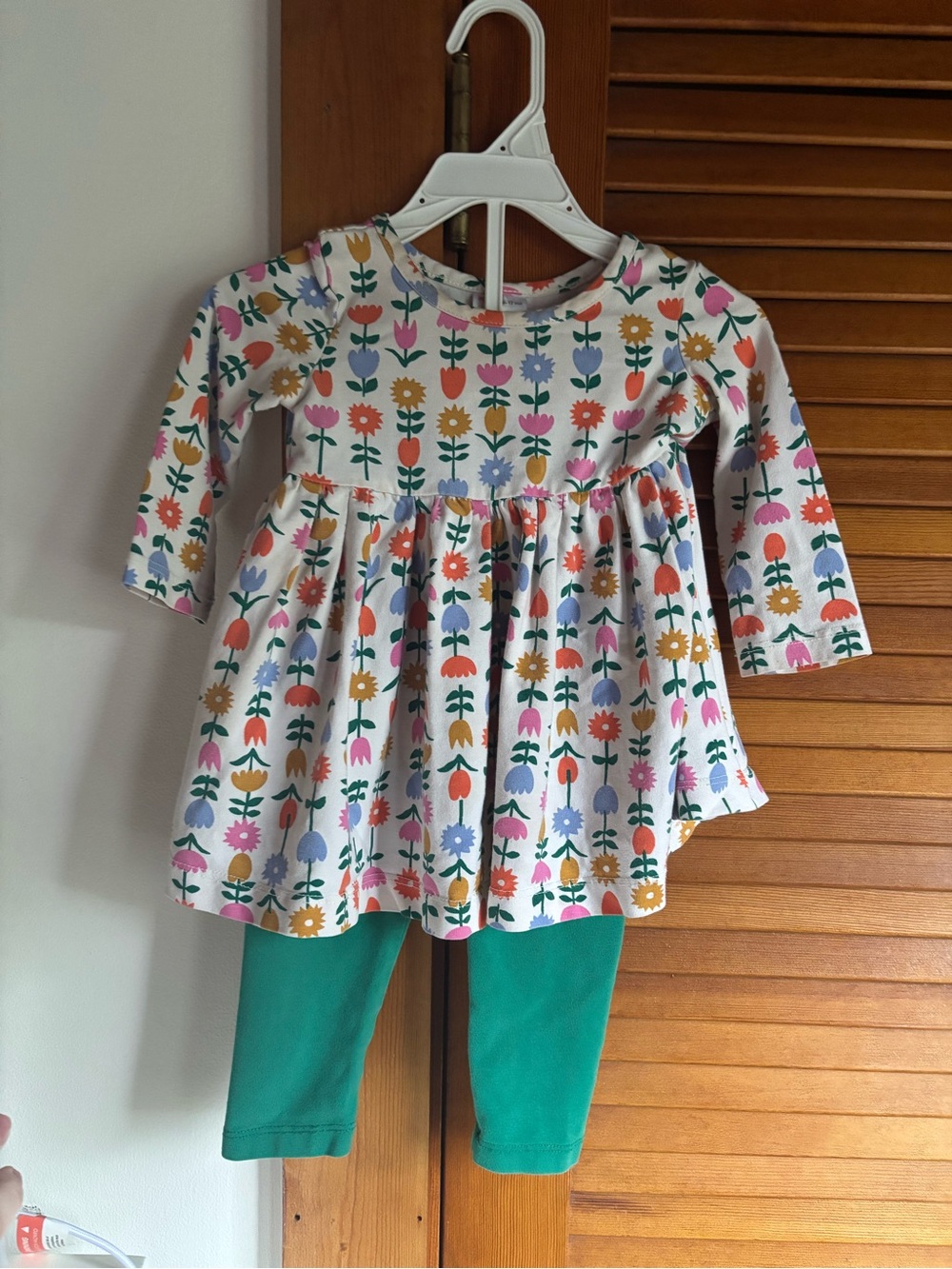 Hanna Andersson dress and legging set size 6-12 mo
